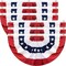 American Pleated Fan Flag, American Flag Bunting for Outdoor, US Patriotic Half Fan Banner for 4th of July Memorial Day Independence Day Outdoor Indoor Decorations
